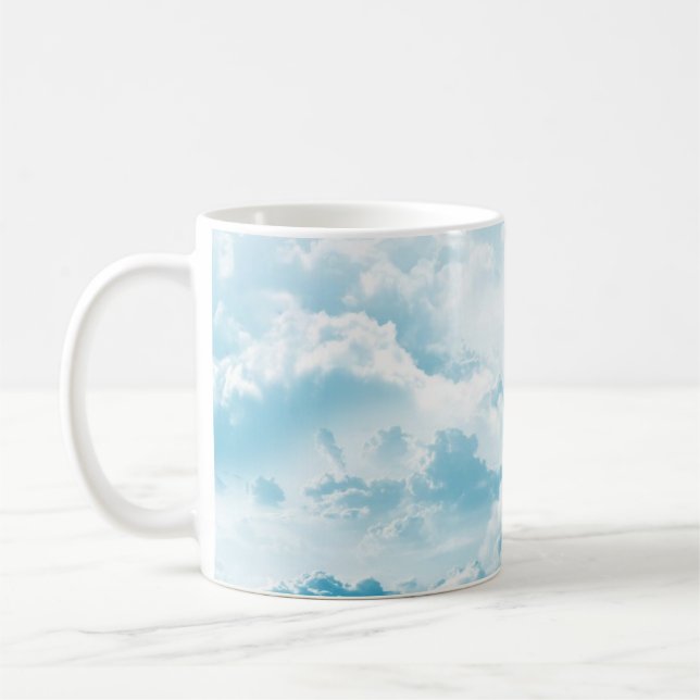 Clouds sky cartoon vector images coffee mug (Left)
