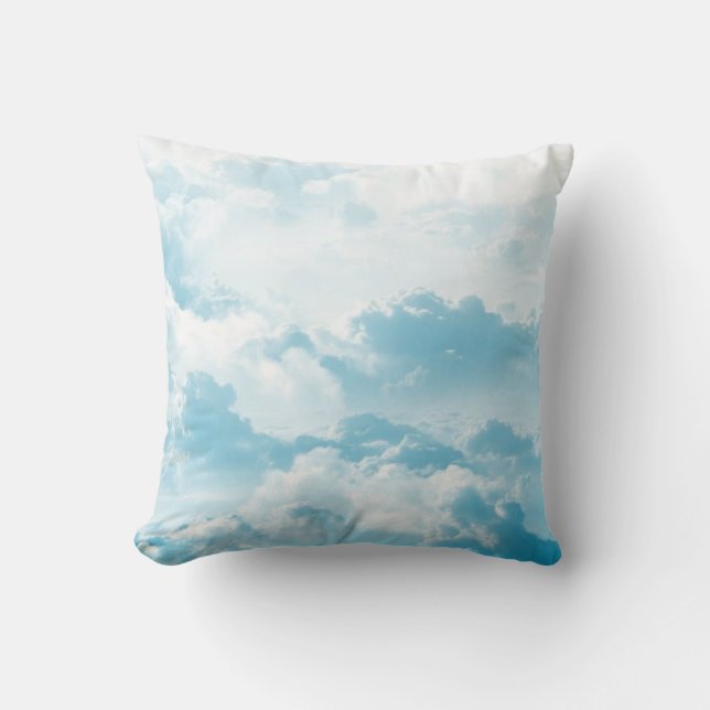 Clouds sky cartoon vector images throw pillow (Front)