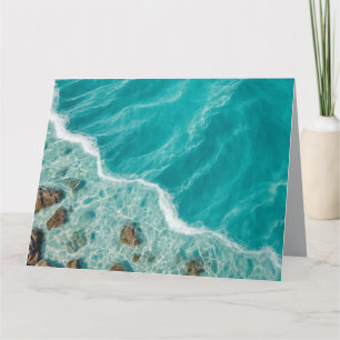 Clouds Sky Coast Beach White Sand Sunny Day Travel Card