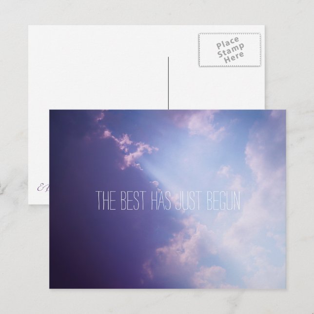 Clouds Sky Inspirational Quote Pastel Scenic Photo Postcard (Front/Back)