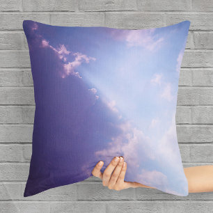 Clouds Sky Pastel colours Scenic Skyscape Photo Throw Pillow