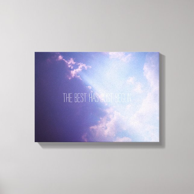 Clouds Sky Photo Inspirational quote Custom Text Canvas Print (Front)