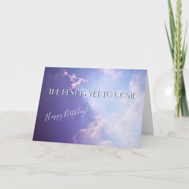 Clouds Sky Scenic Photo Custom Inspirational quote Card (Front)