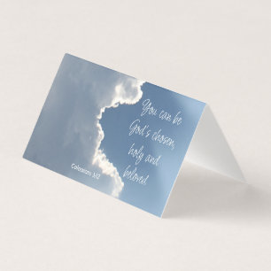 Clouds Sunlight Col 3: 12, Evangelism Card