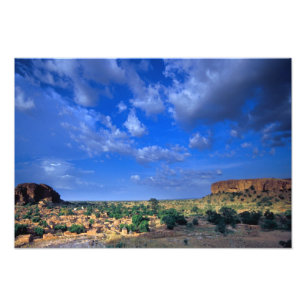 Clouds sweeping across the sky over the photo print