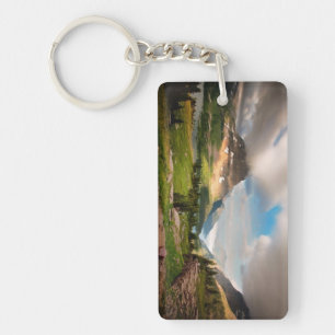 Clouds Sweeping Through Mountains Keychain