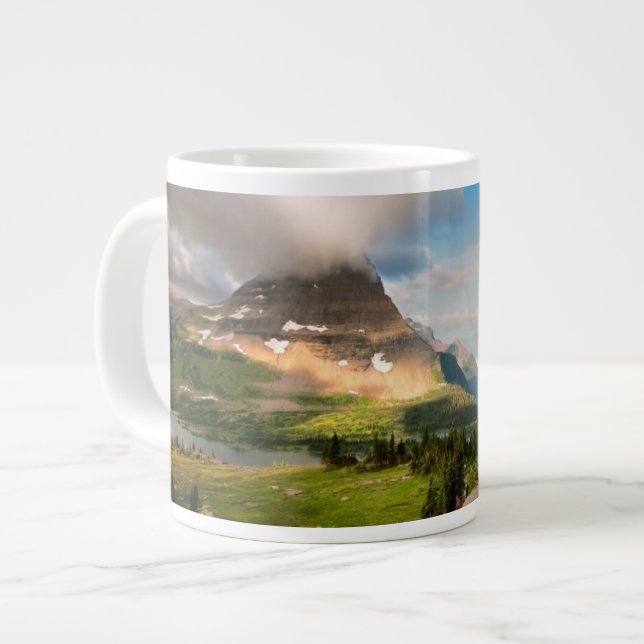 Clouds Sweeping Through Mountains Large Coffee Mug (Front Left)
