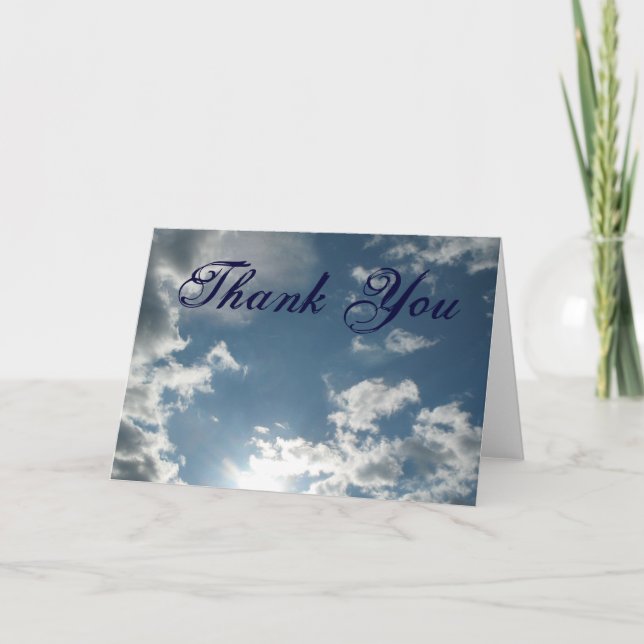 Clouds thank you card (Front)