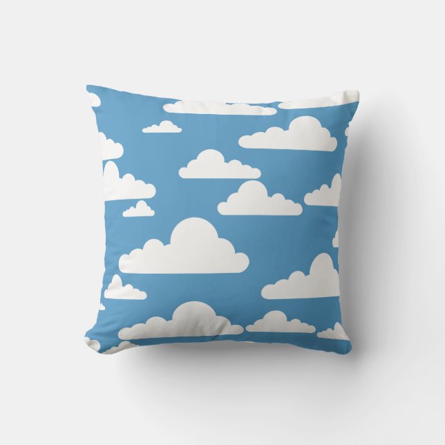 Clouds Throw Pillow (Front)