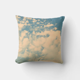 Clouds - vintage effect style pictureshome decor, throw pillow
