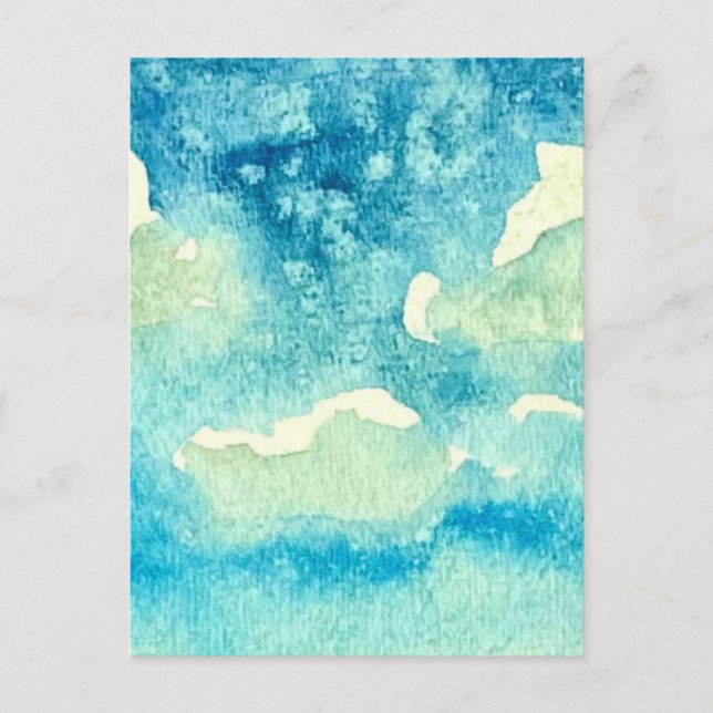 Clouds Watercolor Art Postcard (Front)