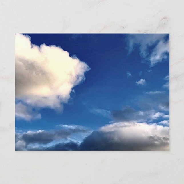 Clouds with Blue Sky Outdoor Photography Postcard (Front)