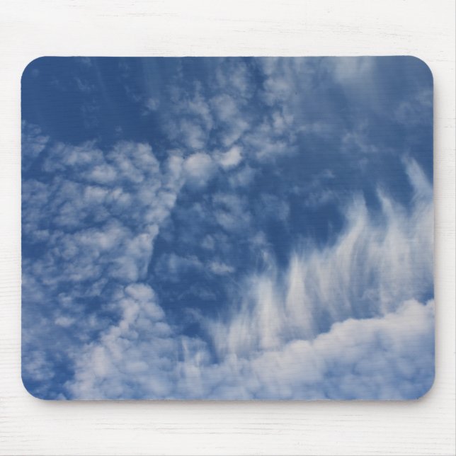 Clouds with teeth mouse pad (Front)