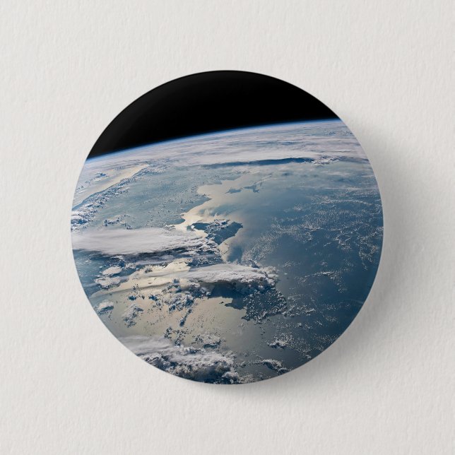 Cloudscapes Around Sumatra, Indonesia. 2 Inch Round Button (Front)
