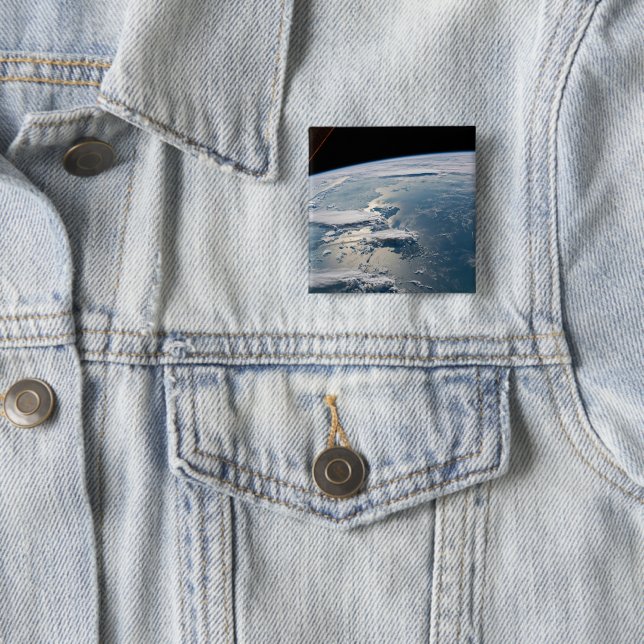 Cloudscapes Around Sumatra, Indonesia. 2 Inch Square Button (In Situ)