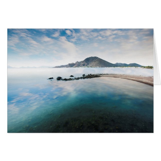 Cloudy Blue Sky Reflecting In Lake (Front Horizontal)