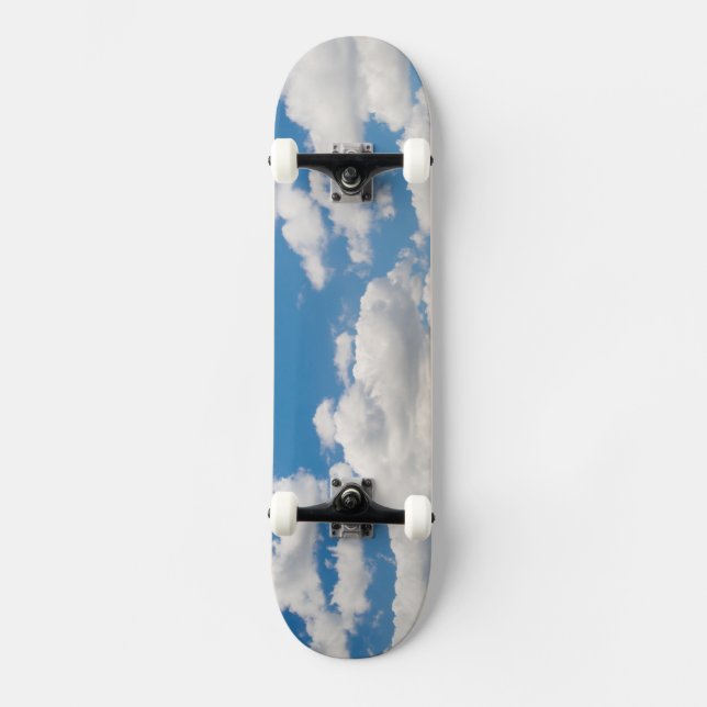Cloudy blue sky skateboard (Front)