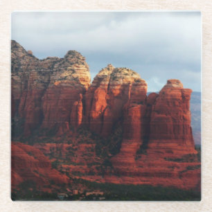 Cloudy Coffee Pot Rock in Sedona Arizona Glass Coaster