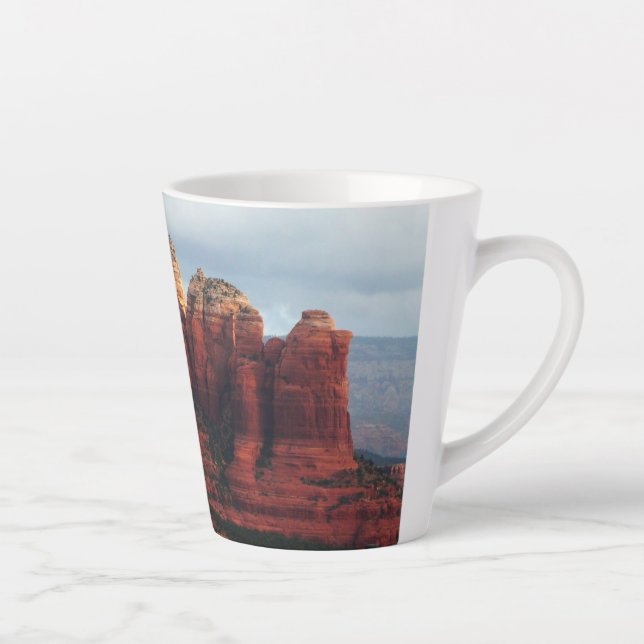 Cloudy Coffee Pot Rock in Sedona Arizona Latte Mug (Right)