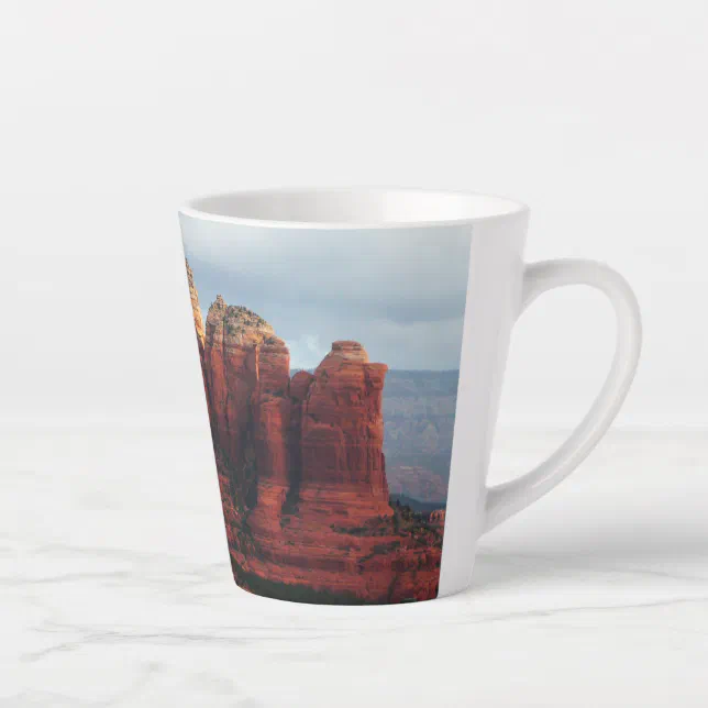 Cloudy coffee pot rock in sedona arizona latte mug zazzle