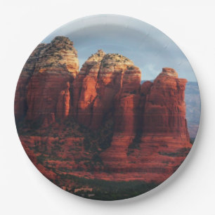 Cloudy Coffee Pot Rock in Sedona Arizona Paper Plate
