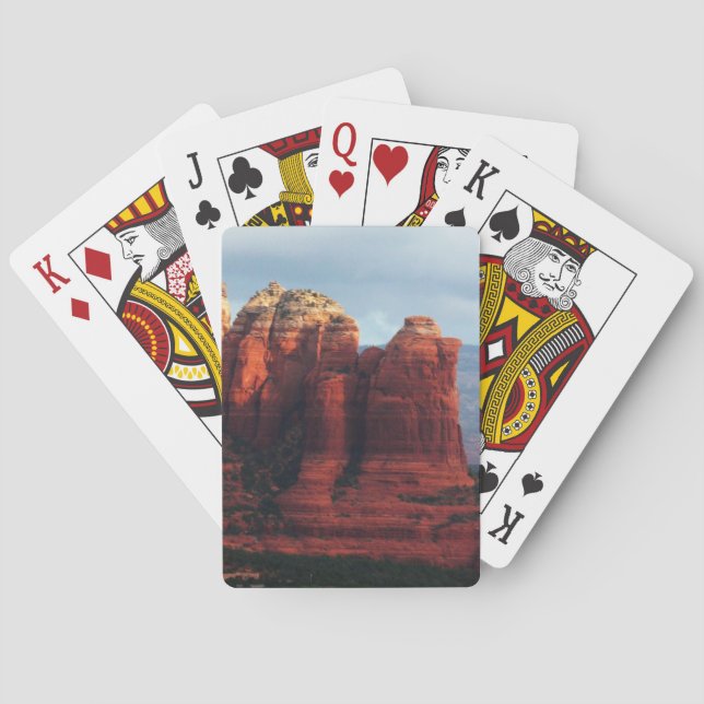 Cloudy Coffee Pot Rock in Sedona Arizona Playing Cards (Back)
