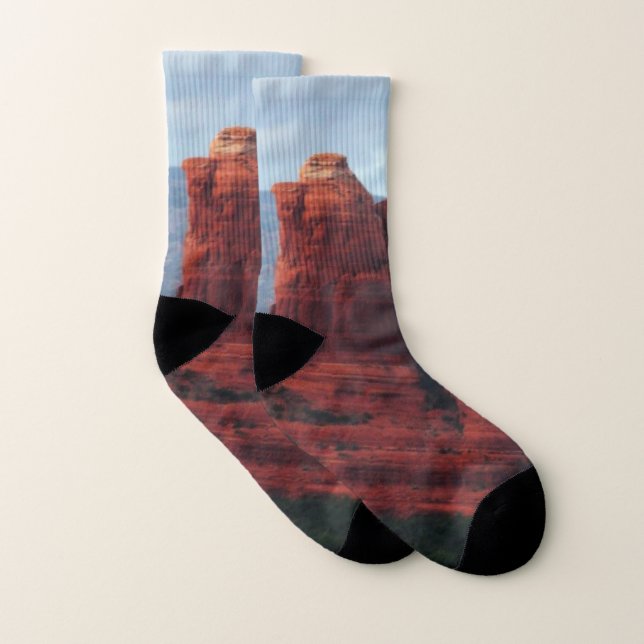 Cloudy Coffee Pot Rock in Sedona Arizona Socks (Pair)
