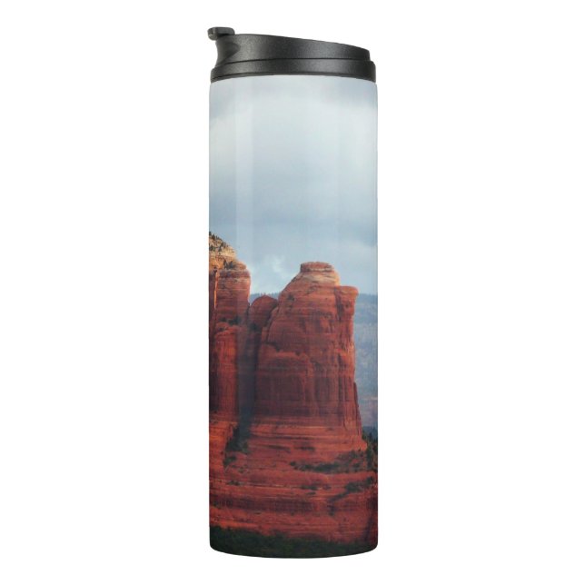 Cloudy Coffee Pot Rock in Sedona Arizona Thermal Tumbler (Rotated Right)