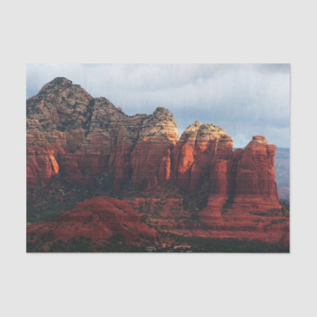 Cloudy Coffee Pot Rock in Sedona Arizona Tissue Paper (Front)