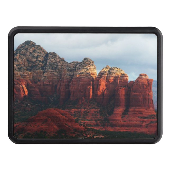 Cloudy Coffee Pot Rock in Sedona Arizona Trailer Hitch Cover (Front)