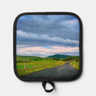 Cloudy Country Road Pot Holder