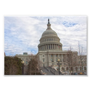 Cloudy day in the Capitol Photo Print