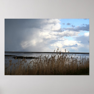 Cloudy Day Waterscape Poster