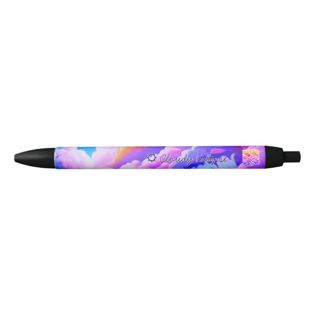 Cloudy Eclipse Purple Sky Promotional Pen (Front)