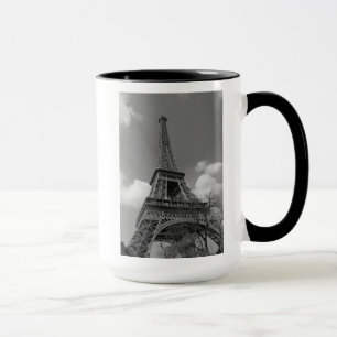 Cloudy Eiffel In Black and White, 2015 Mug