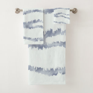 Cloudy Grey Zebra Eraser Scratch Art Bath Towel Set