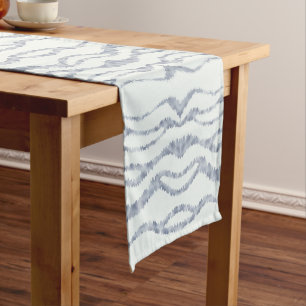 Cloudy Grey Zebra Eraser Scratch Art Short Table Runner