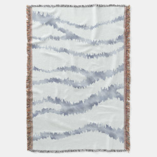 Cloudy Grey Zebra Eraser Scratch Art Throw Blanket