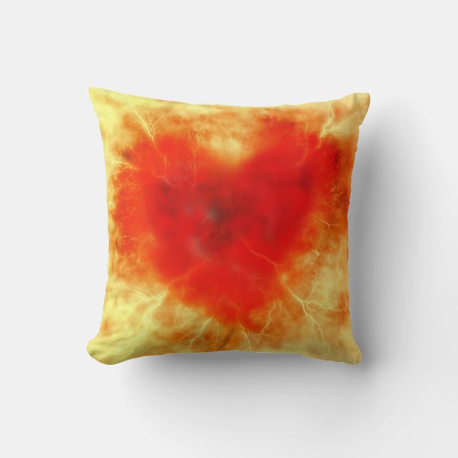 Cloudy Heart Throw Pillow (Front)