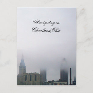 CLOUDY IN CLEVELAND,OHIO postcard