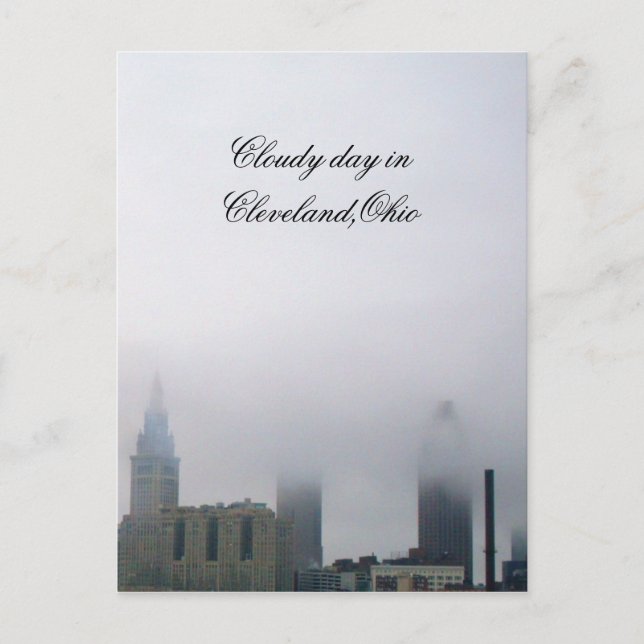 CLOUDY IN CLEVELAND,OHIO postcard (Front)