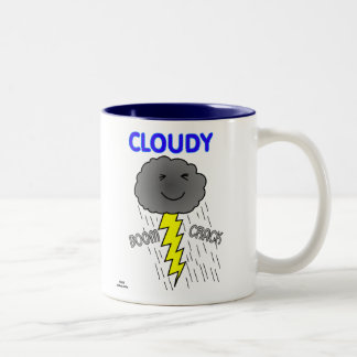 Cloudy in "Lightning" Two-Tone Coffee Mug