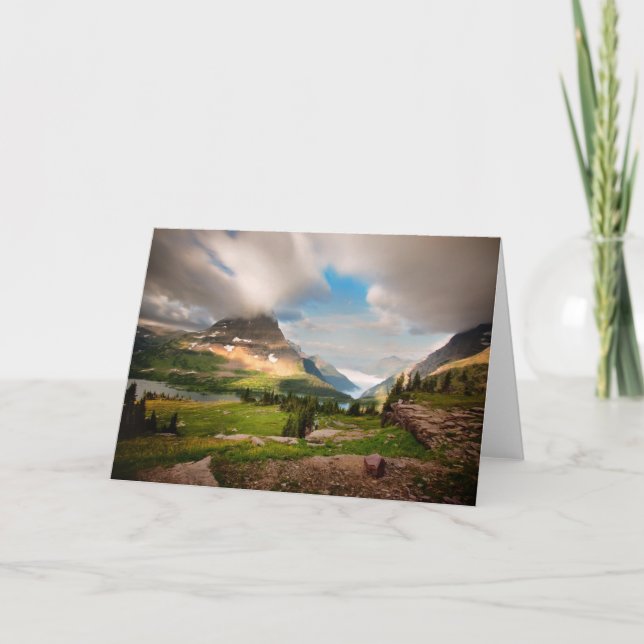 Cloudy Mountains | Alpine Lake Card (Front)