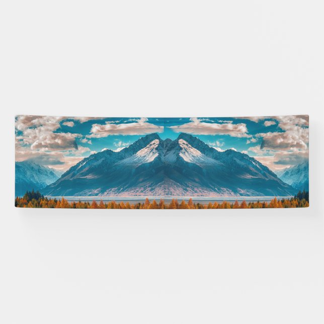 CLOUDY MOUNTAINS BANNER (Horizontal)