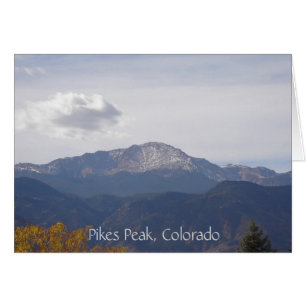 Cloudy Pikes Peak Greeting Card (blank)