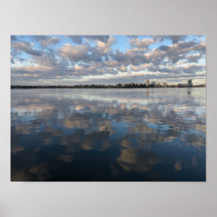Cloudy Reflection Poster