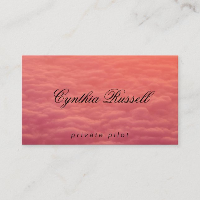 Cloudy Skies Business Card (Front)