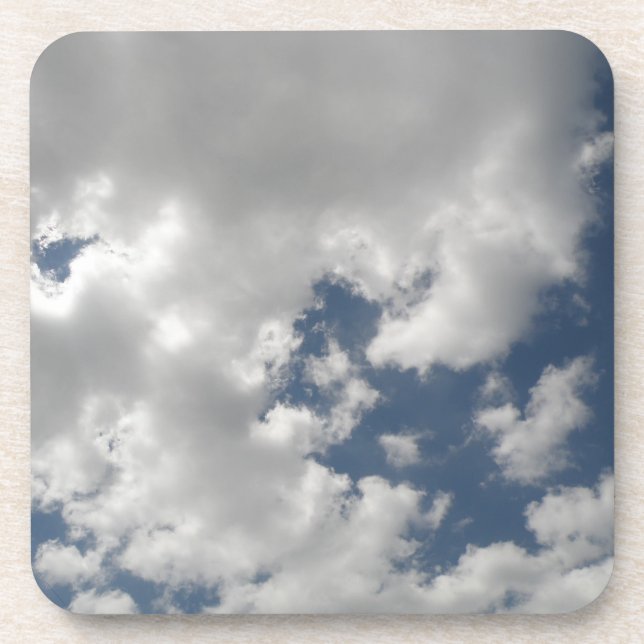 Cloudy Skies Cork Coaster (Front)