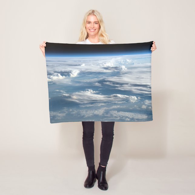 Cloudy Skies Over Sudan Fleece Blanket (In Situ)