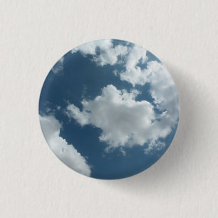 Cloudy Sky Abstract Photography 1 Inch Round Button